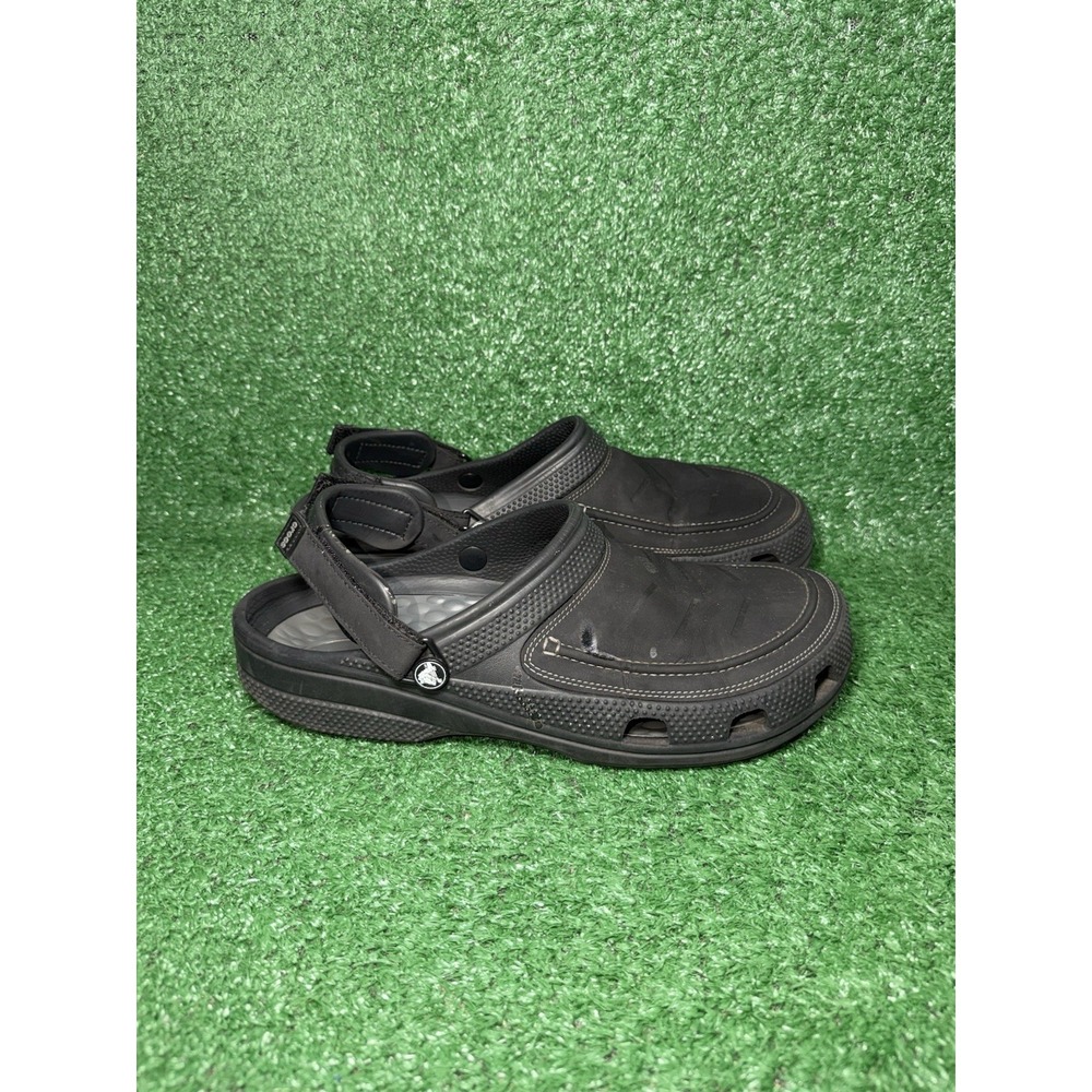Crocs Yukon Vista II Clogs Mens Size 13 Black Nubuck Slip On Walking Sandal